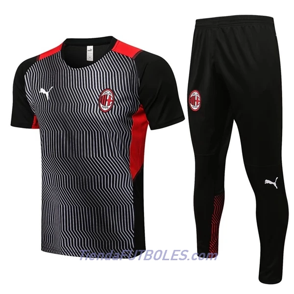 AC Milan Camiseta De Entrenamiento Hombre 2022/23 En Negro Gris