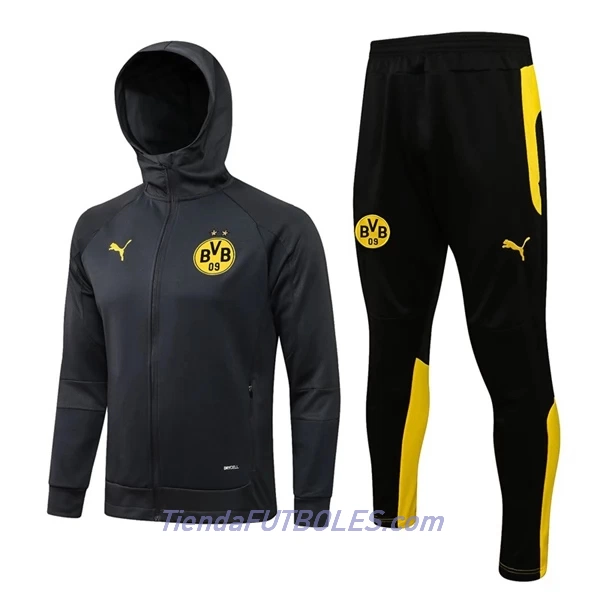 BVB Borussia Dortmund Chaqueta De Entrenamiento Con Capucha Hombre 2022/23 Gris