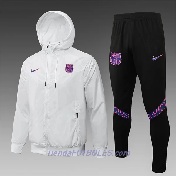 FC Barcelona Chaqueta De Entrenamiento Traje Windrunner Hombre 2022/23 Blanca