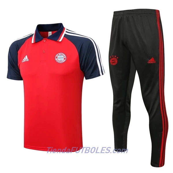 FC Bayern de Múnich Polo De Entrenamiento Hombre 2022/23 Azul Roja