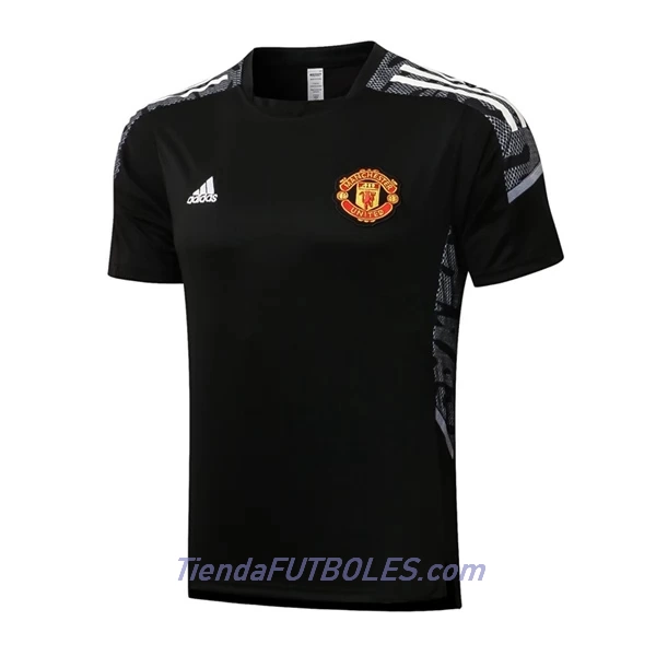 Manchester United Champions League Camiseta De Entrenamiento Hombre 2022/23 Negro Blanco