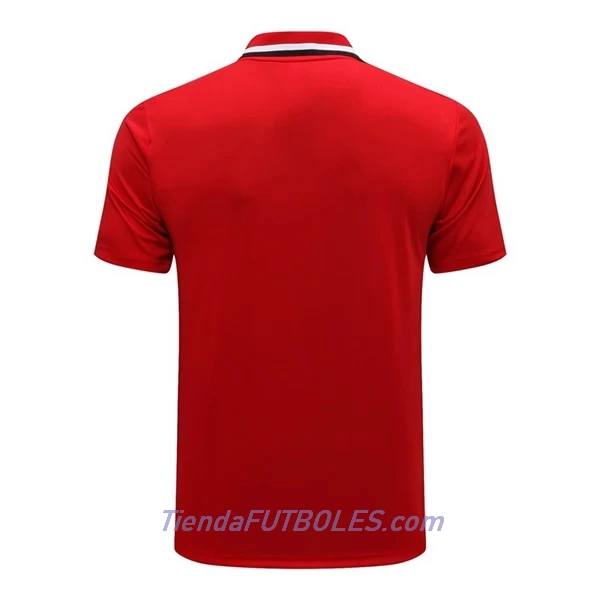 Manchester United Polo De Entrenamiento Hombre 2022/23 Roja Negra Blanca