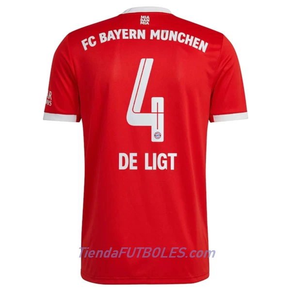 Camiseta FC Bayern de Múnich De Ligt 4 Hombre Primera 2022/23