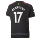 Camiseta Manchester City De Bruyne 17 Hombre Segunda 2022/23