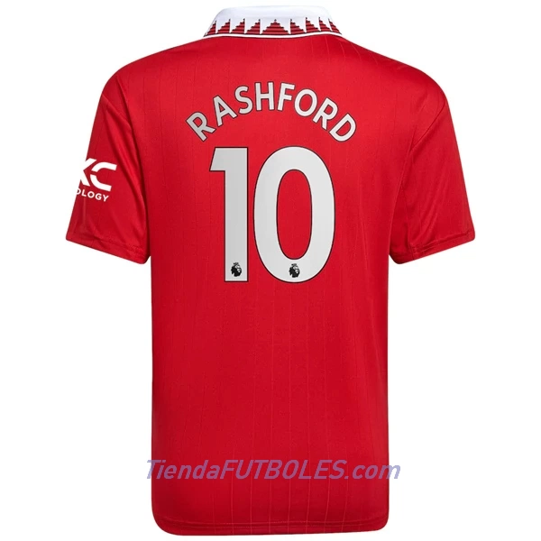 Camiseta Manchester United Rashford 10 Hombre Primera 2022/23
