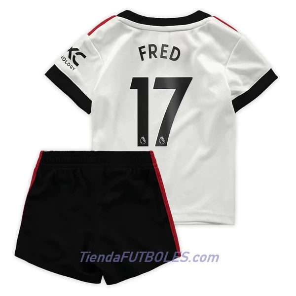 Conjunto Manchester United Fred 17 Niño Segunda 2022/23