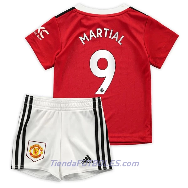 Conjunto Manchester United Martial 9 Niño Primera 2022/23