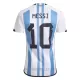 Camiseta Argentina Messi 10 Hombre Primera Mundial 2022