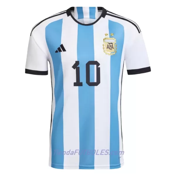 Camiseta Argentina Messi 10 Hombre Primera Mundial 2022