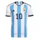 Camiseta Argentina Messi 10 Hombre Primera Mundial 2022