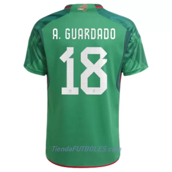 Camiseta México A.Guardado 18 Hombre Primera Mundial 2022