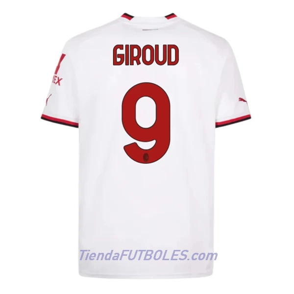 Camiseta AC Milan Giroud 9 Hombre Segunda 2022/23