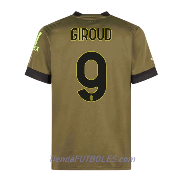 Camiseta AC Milan Giroud 9 Hombre Tercera 2022/23