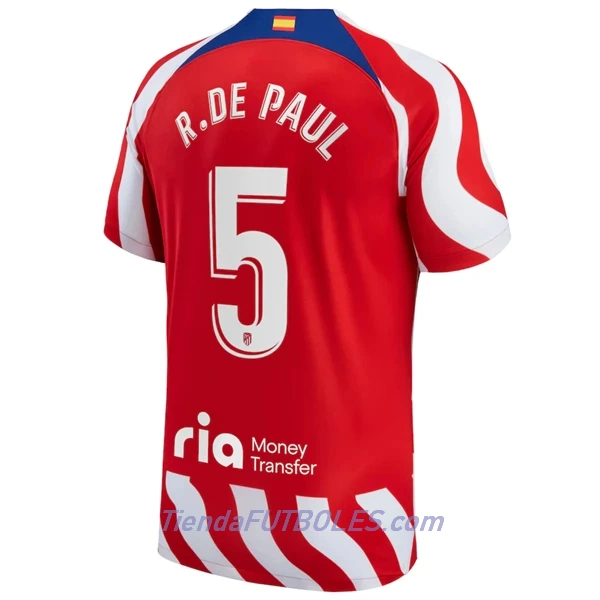 Camiseta Atlético Madrid R. De Paul 5 Hombre Primera 2022/23