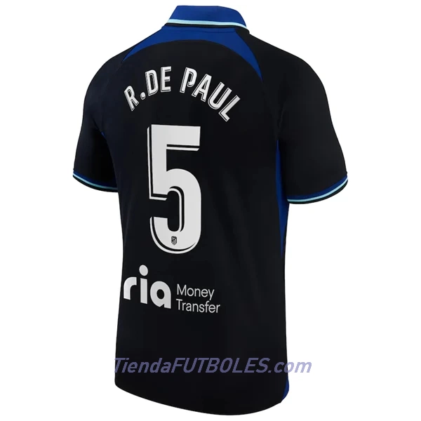 Camiseta Atlético Madrid R. De Paul 5 Hombre Segunda 2022/23