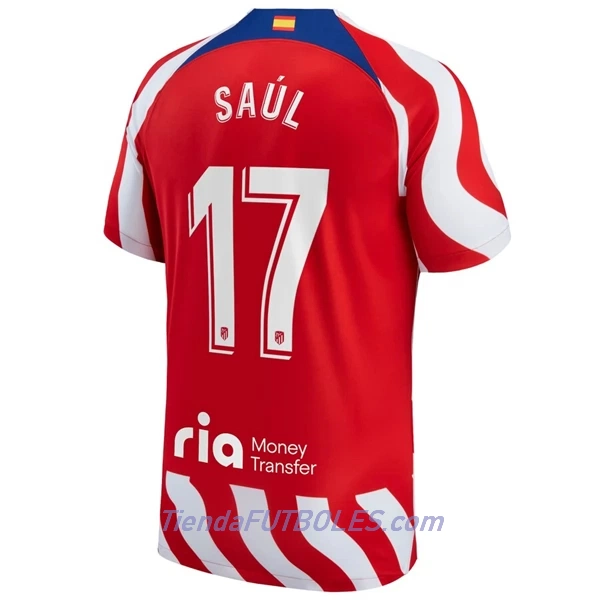 Camiseta Atlético Madrid Saul 17 Hombre Primera 2022/23