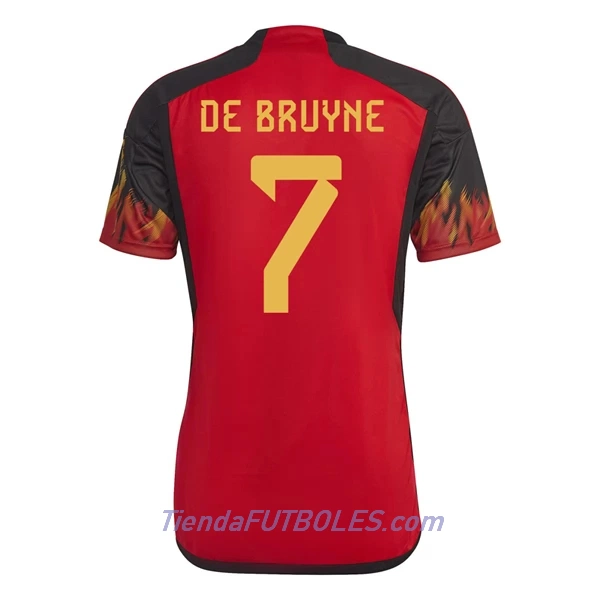 Camiseta Bélgica De Bruyne 7 Hombre Primera Mundial 2022