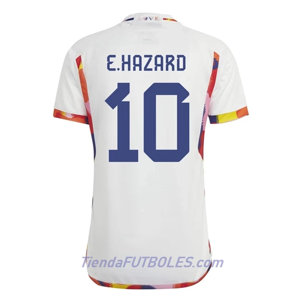 Camiseta Bélgica Hazard 10 Hombre Segunda Mundial 2022