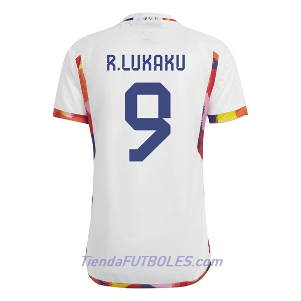 Camiseta Bélgica Lukaku 9 Hombre Segunda Mundial 2022
