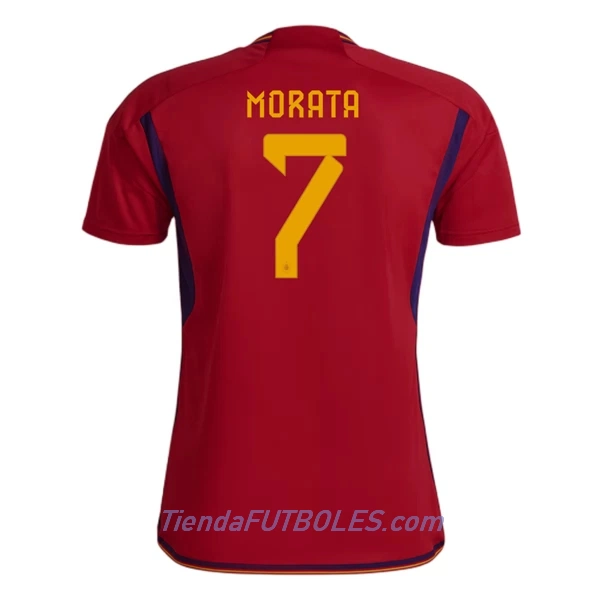 Camiseta España Morata 7 Hombre Primera Mundial 2022