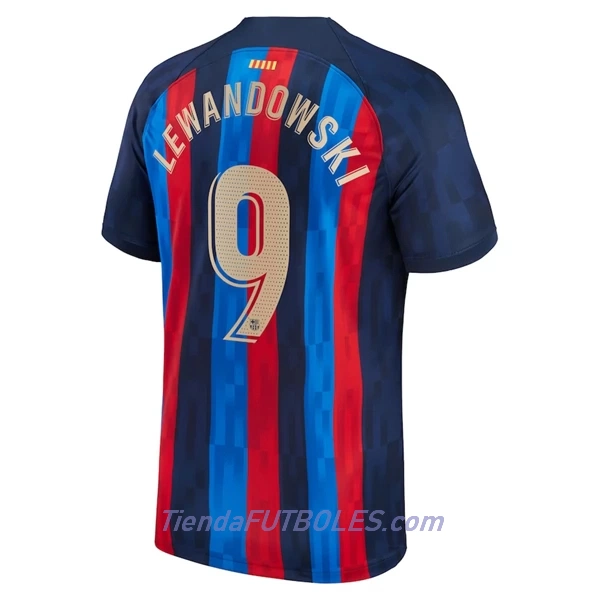 Camiseta FC Barcelona Lewandowski 9 Hombre Primera 2022/23