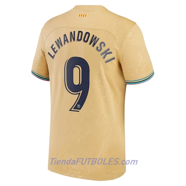 Camiseta FC Barcelona Lewandowski 9 Hombre Segunda 2022/23