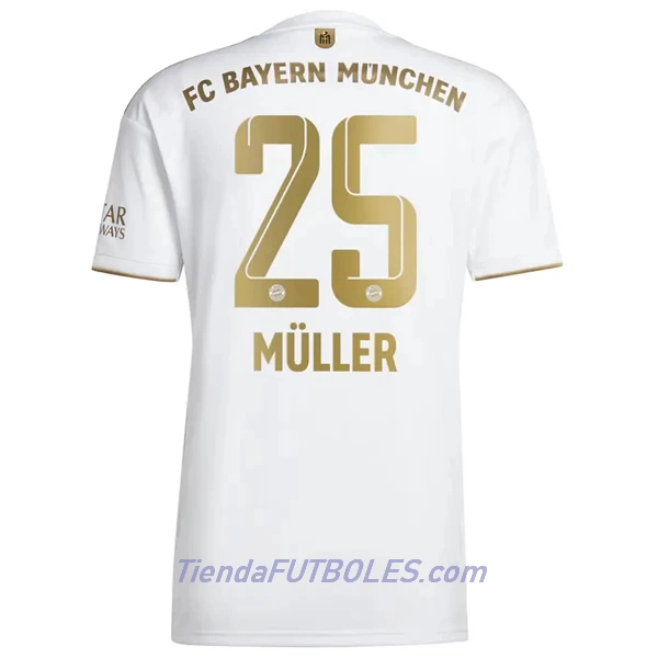Camiseta FC Bayern de Múnich Müller 25 Hombre Segunda 2022/23