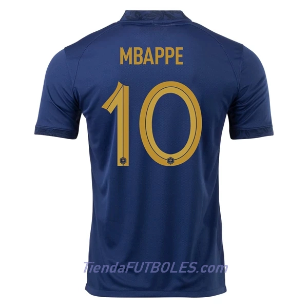 Camiseta Francia Mbappé 10 Hombre Primera Mundial 2022