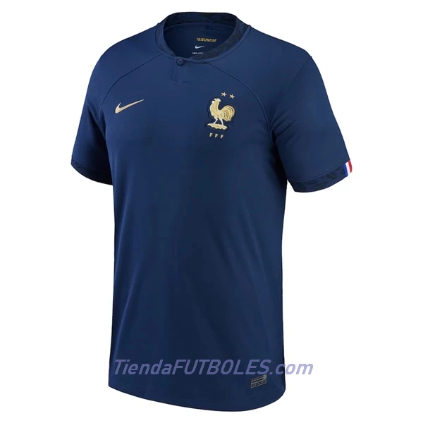 Camiseta Francia Mbappé 10 Hombre Primera Mundial 2022