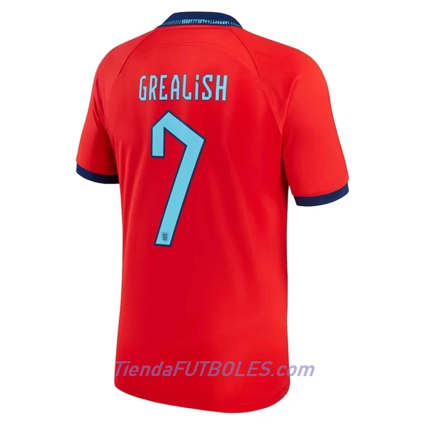 Camiseta Inglaterra Grealish 7 Hombre Segunda Mundial 2022