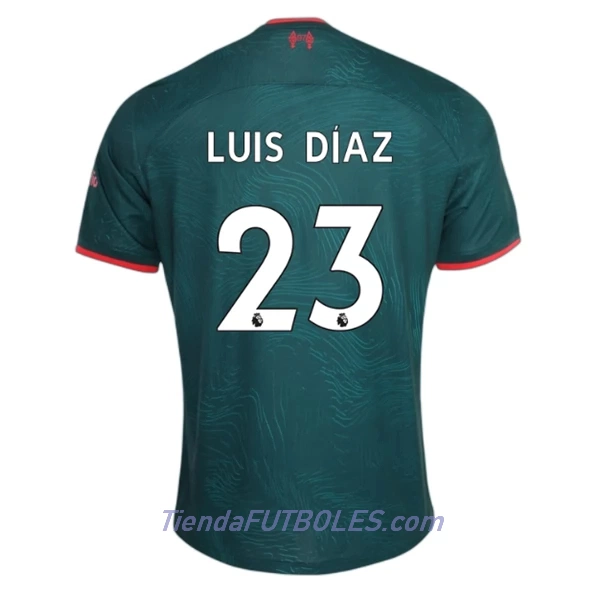 Camiseta Liverpool Luis Díaz 23 Hombre Tercera 2022/23