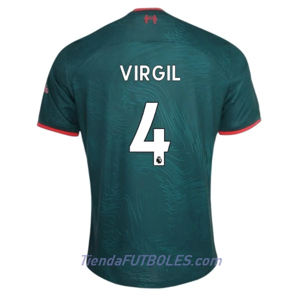 Camiseta Liverpool Virgil 4 Hombre Tercera 2022/23