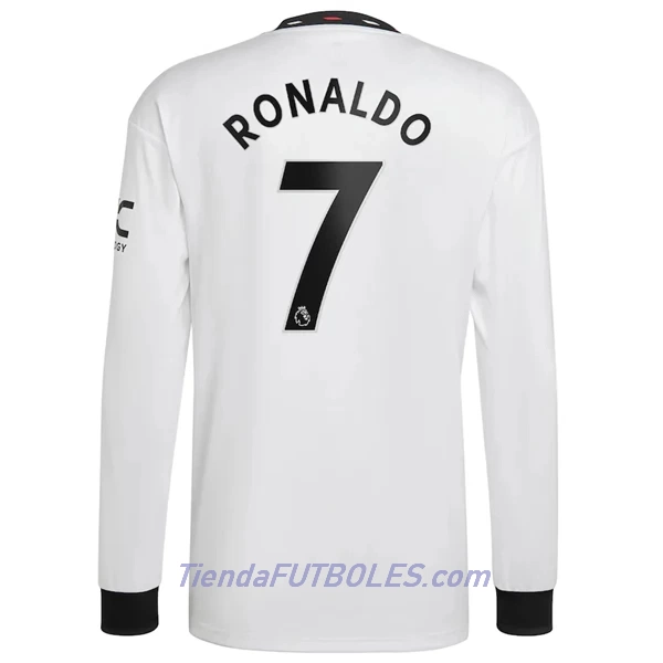 Camiseta Manga Larga Manchester United Ronaldo 7 Hombre Segunda 2022/23