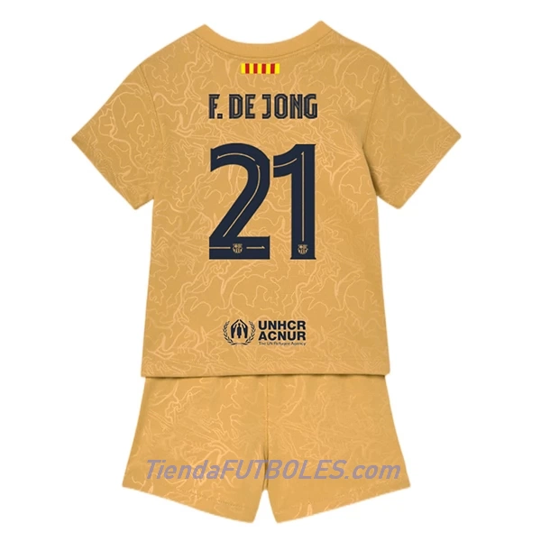 Conjunto FC Barcelona Frenkie de Jong 21 Niño Segunda 2022/23