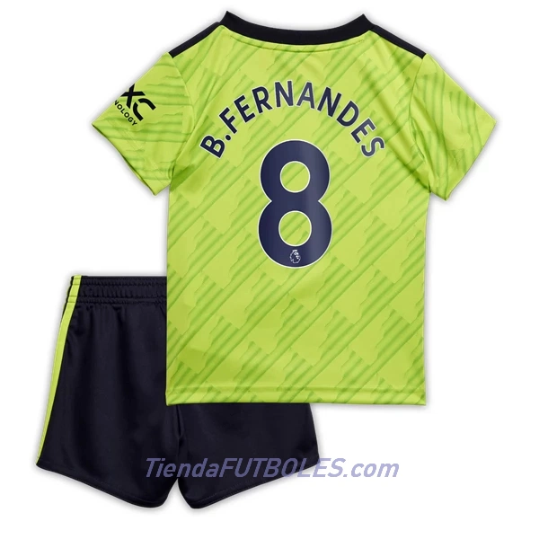 Conjunto Manchester United Bruno Fernandes 8 Niño Tercera 2022/23