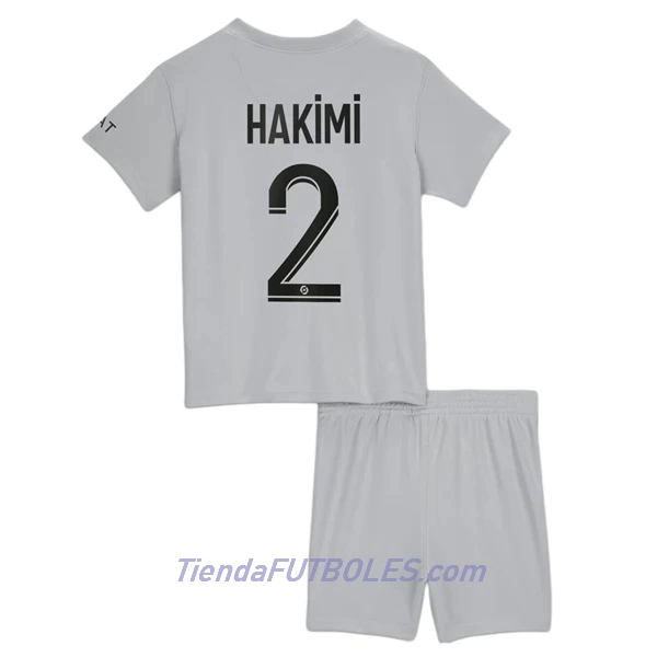 Conjunto Paris Saint-Germain Hakimi 2 Niño Segunda 2022/23