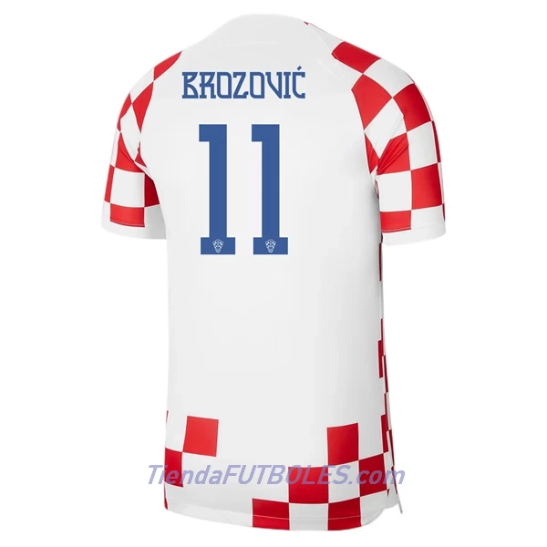 Camiseta Croacia Brozovic 11 Hombre Primera Mundial 2022