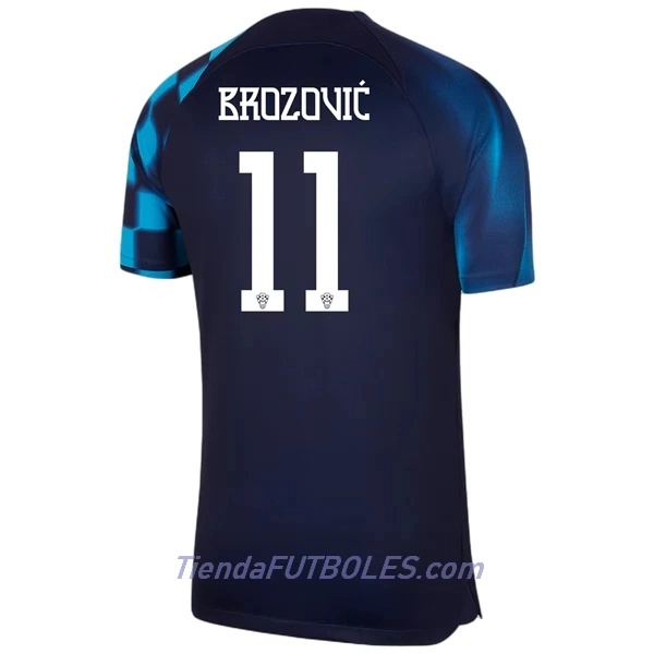 Camiseta Croacia Brozovic 11 Hombre Segunda Mundial 2022