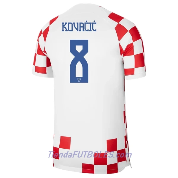 Camiseta Croacia Kovacic 8 Hombre Primera Mundial 2022