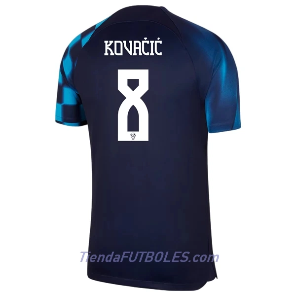 Camiseta Croacia Kovacic 8 Hombre Segunda Mundial 2022