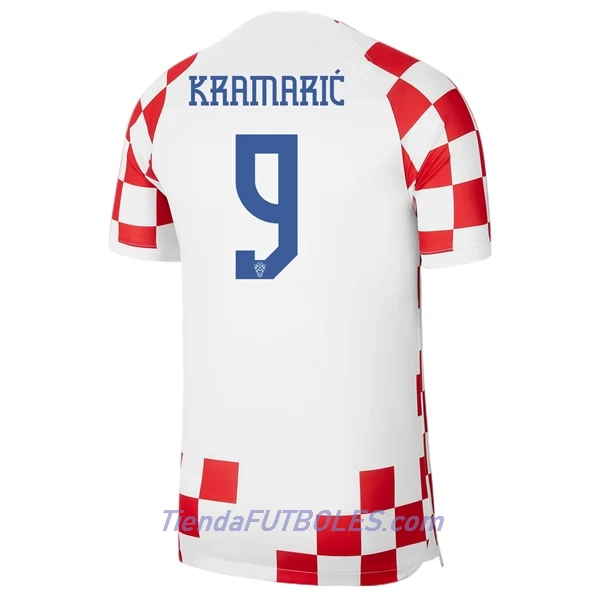 Camiseta Croacia Kramaric 9 Hombre Primera Mundial 2022