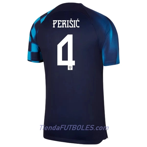 Camiseta Croacia Perišić 4 Hombre Segunda Mundial 2022
