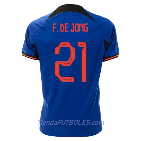 Camiseta Países Bajos Frenkie de Jong 21 Hombre Segunda Mundial 2022
