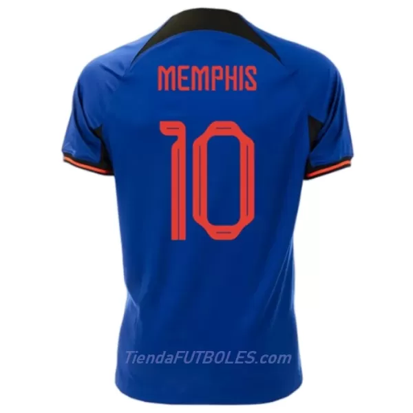 Camiseta Países Bajos Memphis 10 Hombre Segunda Mundial 2022