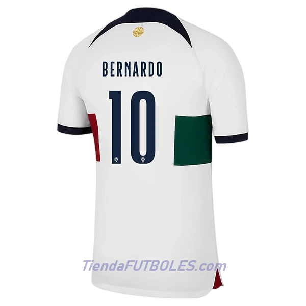 Camiseta Portugal Bernardo 10 Hombre Segunda Mundial 2022