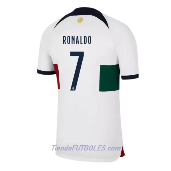 Camiseta Ronaldo 7 Portugal Hombre Segunda Mundial 2022