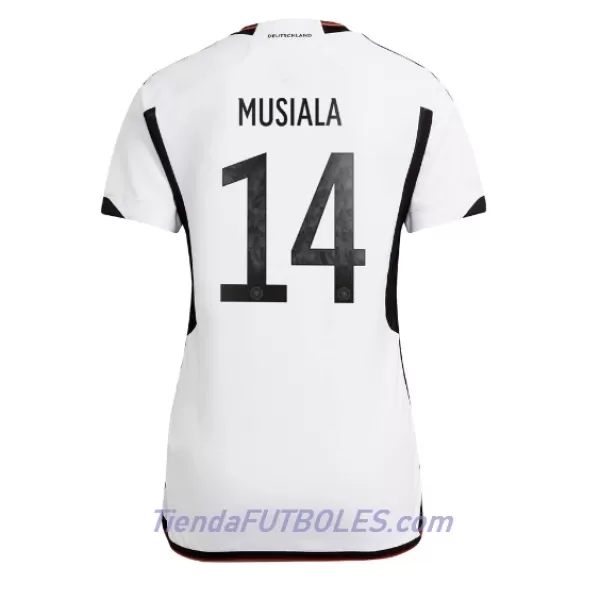 Camiseta Alemania Jamal Musiala 14 Mujer Primera Mundial 2022
