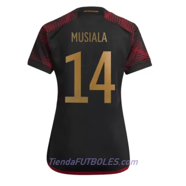 Camiseta Alemania Jamal Musiala 14 Mujer Segunda Mundial 2022