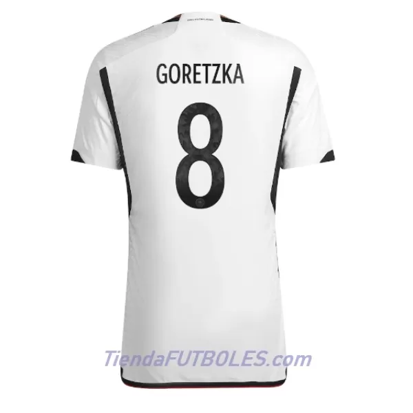 Camiseta Alemania Leon Goretzka 8 Hombre Primera Mundial 2022