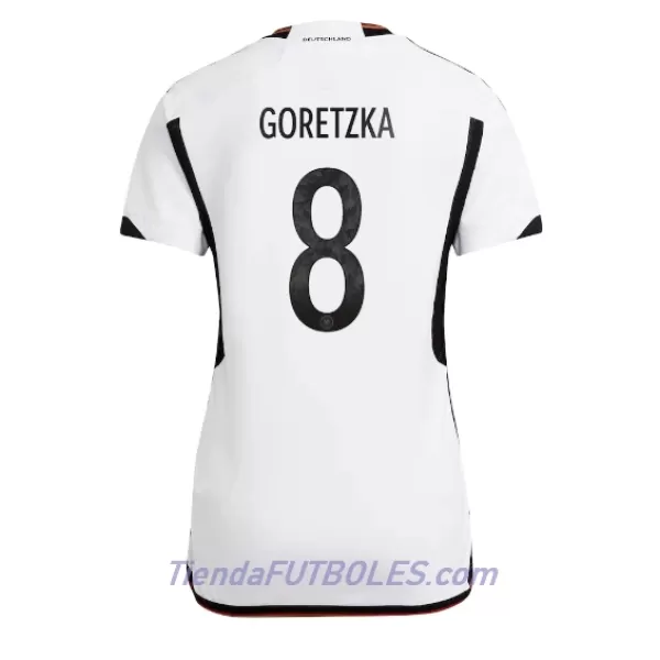 Camiseta Alemania Leon Goretzka 8 Mujer Primera Mundial 2022